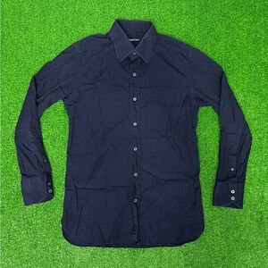 Tom Ford Shirt Mens 16 Blue Purple Long Sleeve Button Up Shirt Designer